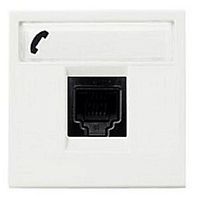 Розетка телефонная без рамки ABB Niessen Zenit 1-м. 2 мод. RJ-12 N2217.6 BL белый картинка